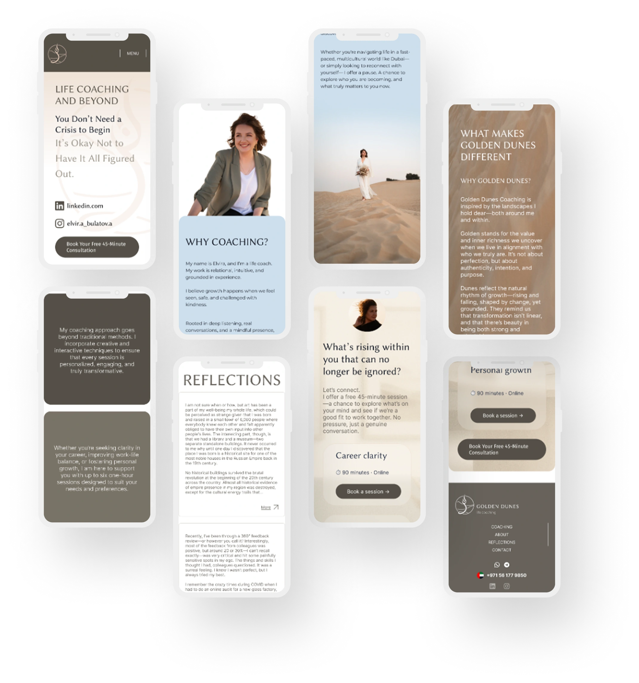 Golden Dunes — Mobile experience — by Sofia Andreeva