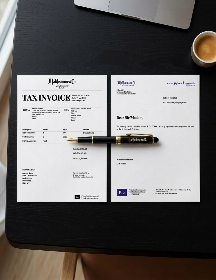 Makhsimov & Co. — Letterhead & corporate stationery — by Sofia Andreeva